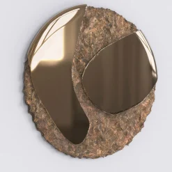 Specchio da parete scultoreo in bronzo fuso Apollo #5