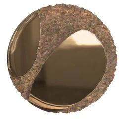 Specchio da parete scultoreo Apollo in bronzo fuso #1