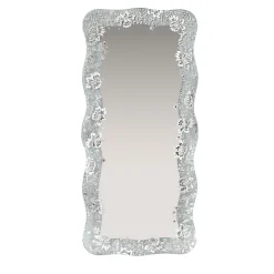 Specchio da parete Sinuoso Ondine argento