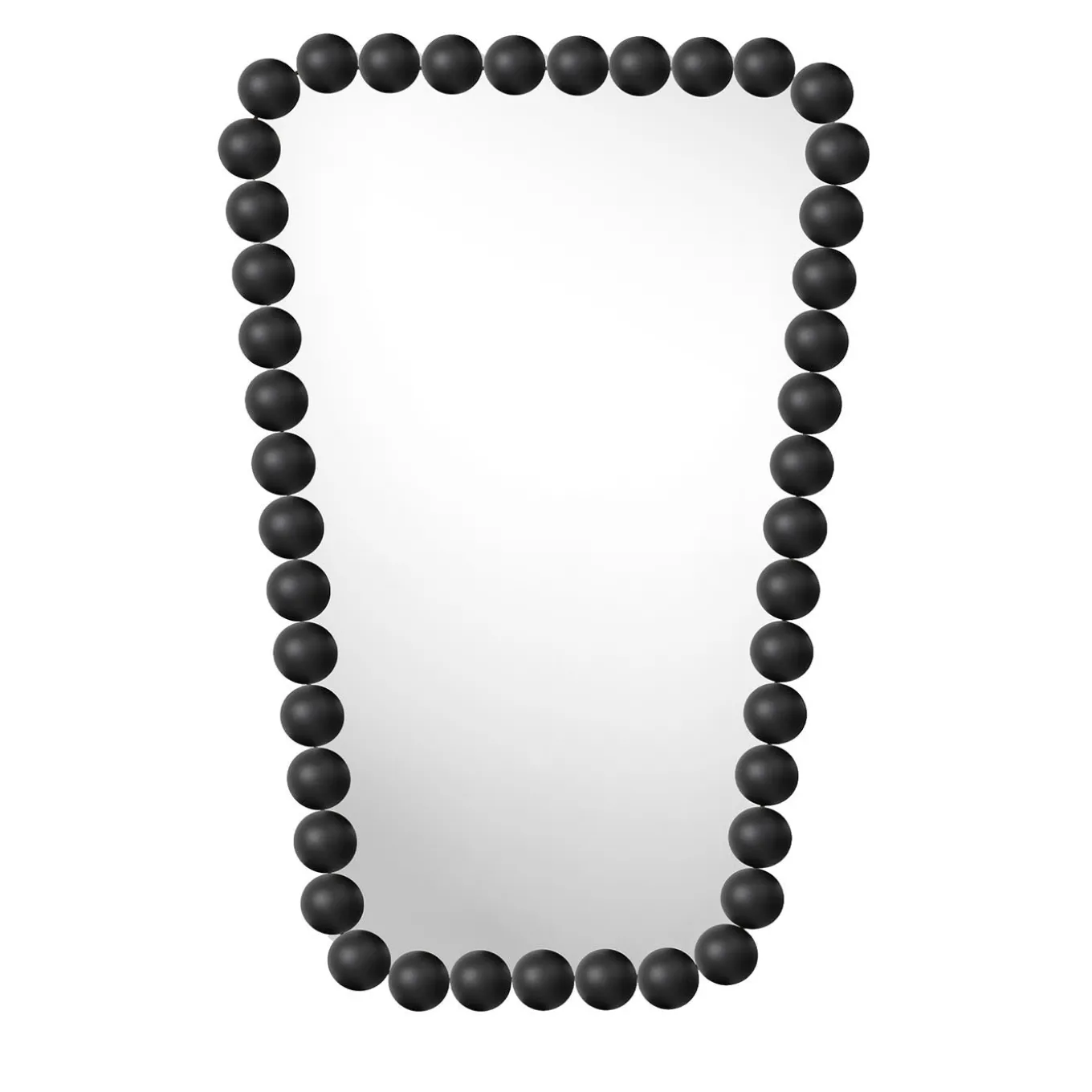 Specchio da parete trapezoidale Gioiello, finitura nera, di Nika Zupanc