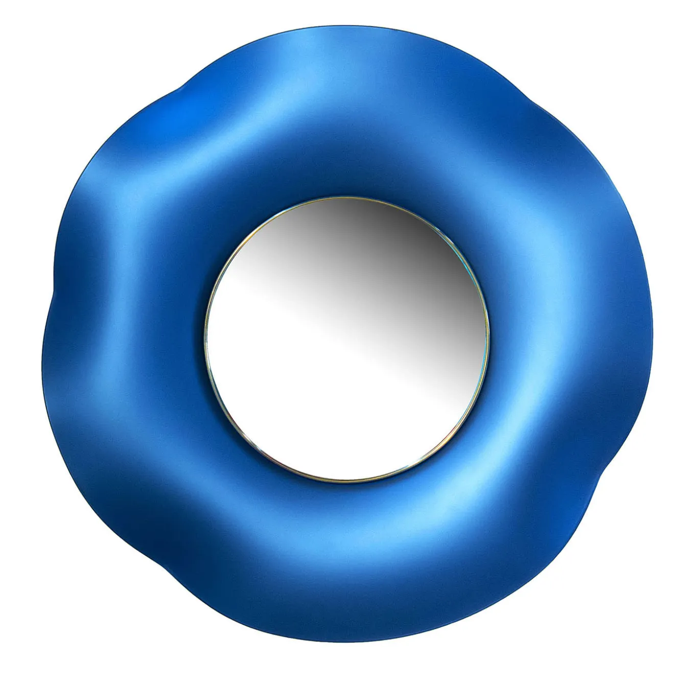 Specchio da parete Undulate Satin Blue