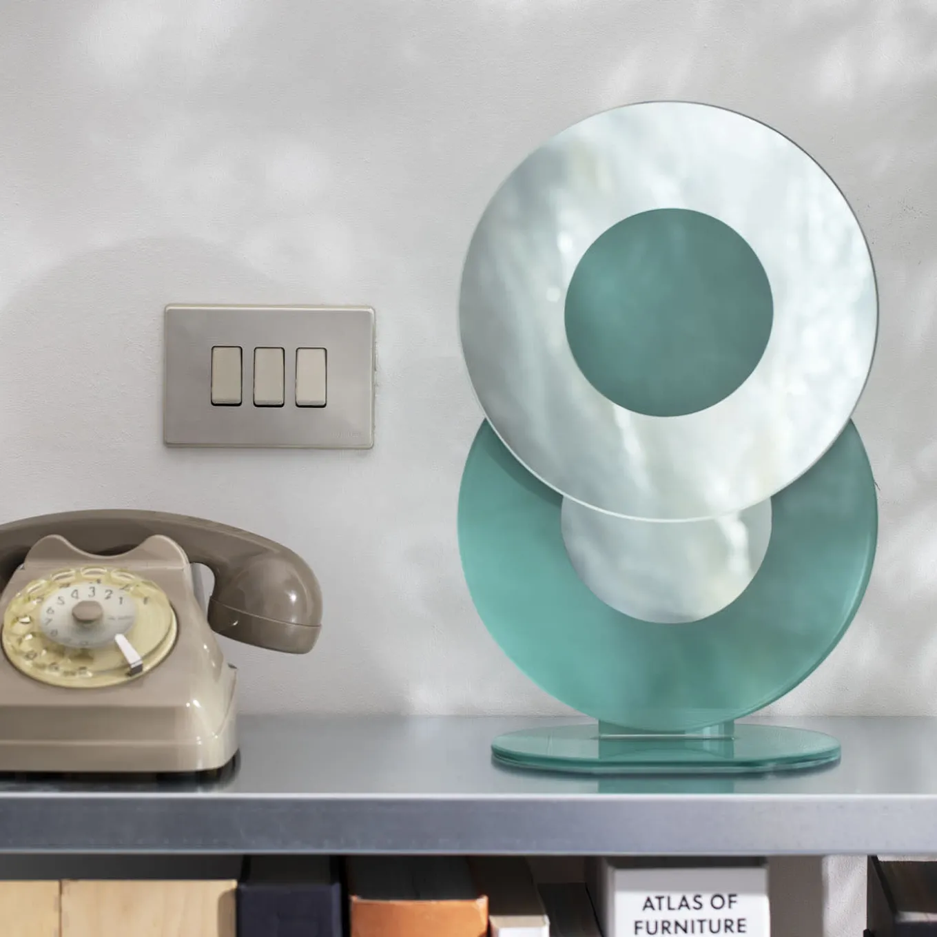 Specchio da tavolo Minima Small Light Blue