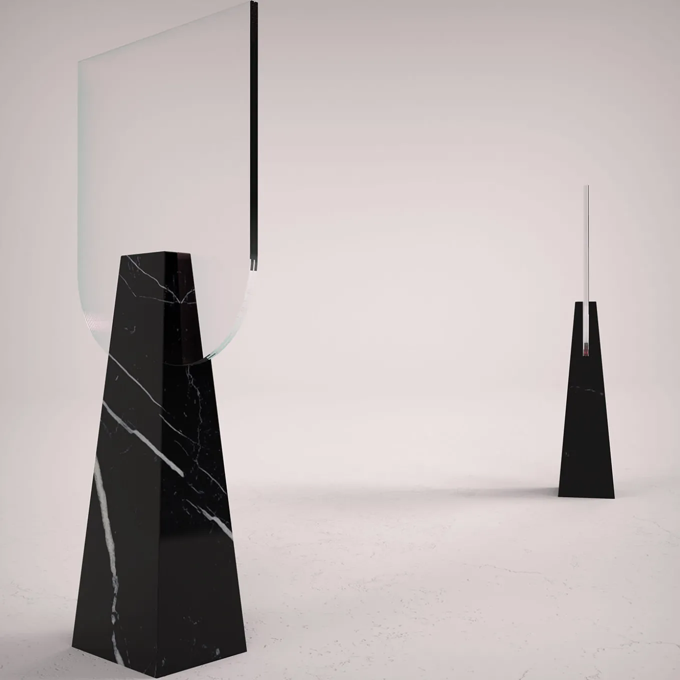 Specchio da tavolo Ophelia Black Marquina