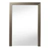 Specchio Da Terra In Alluminio Anodizzato Ottone Spazzolato
