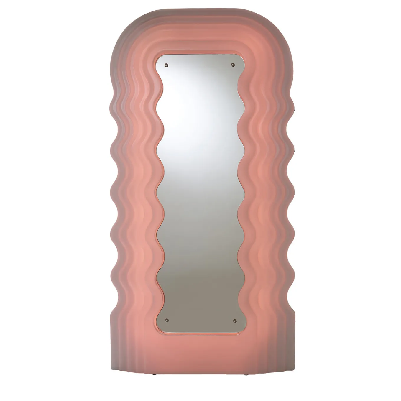Specchio e lampada da terra Ultrafragola di Ettore Sottsass