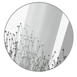 Specchio grafico con cornice in metallo Wildfield