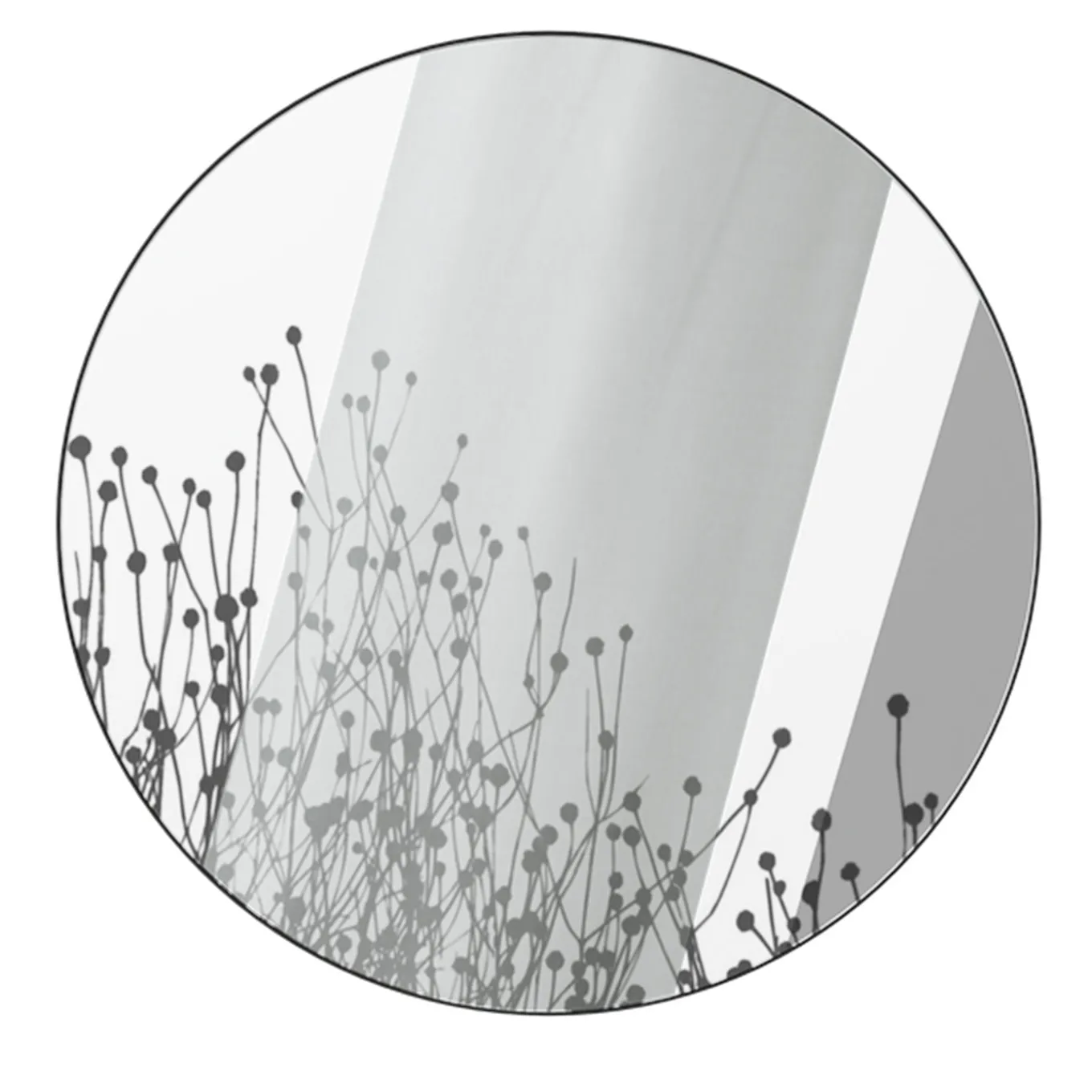 Specchio grafico con cornice in metallo Wildfield