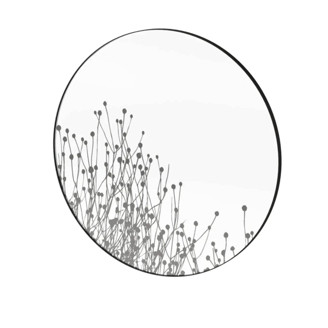 Specchio grafico con cornice in metallo Wildfield