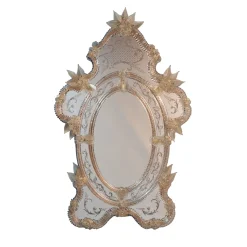 Specchio in vetro di Murano Zeus Gold di Fratelli Tosi