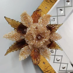 Specchio in vetro di Murano Ambra Gold di Fratelli Tosi