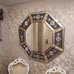 Specchio in vetro di Murano Marte