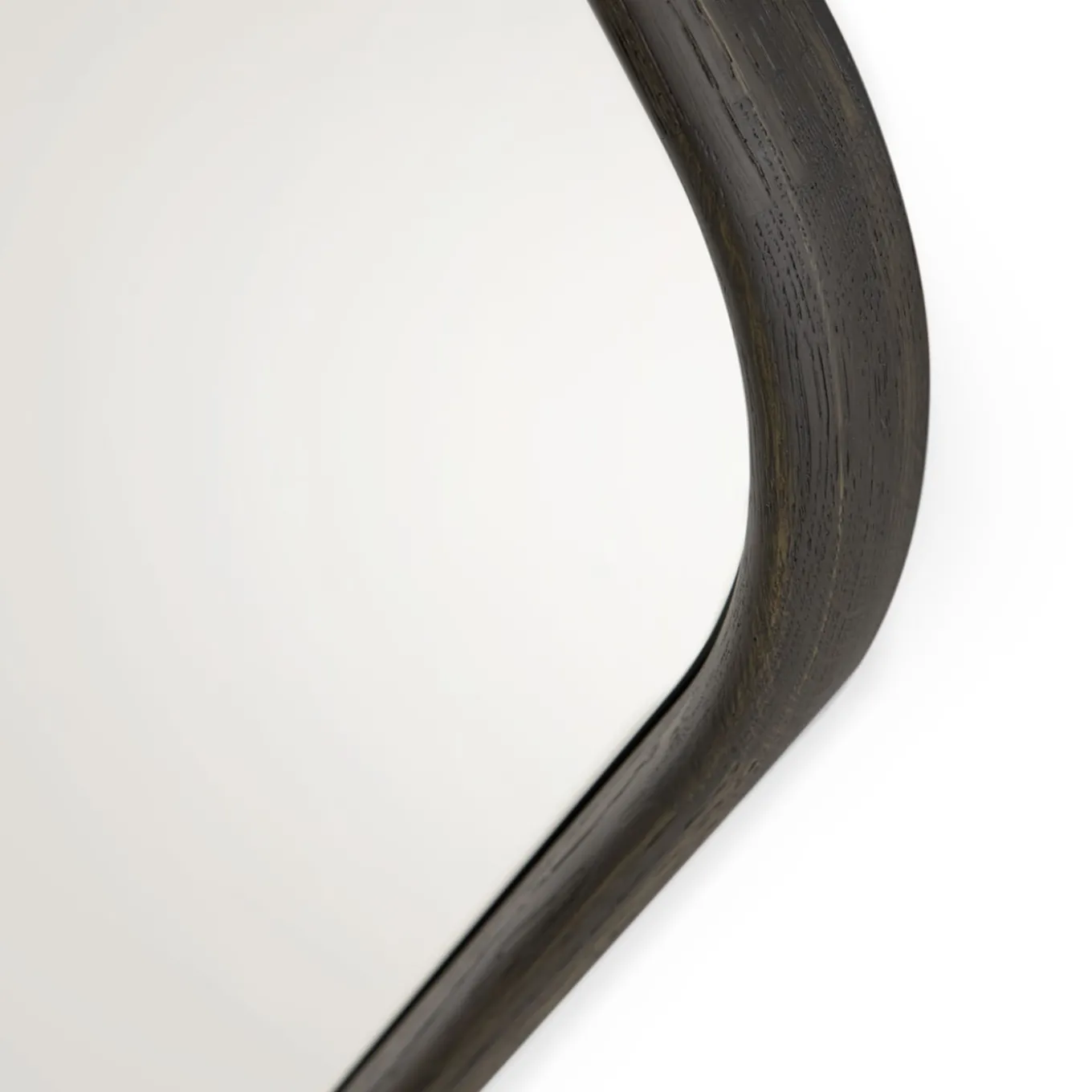 Specchio medio Wood Eye con cornice in rovere massiccio