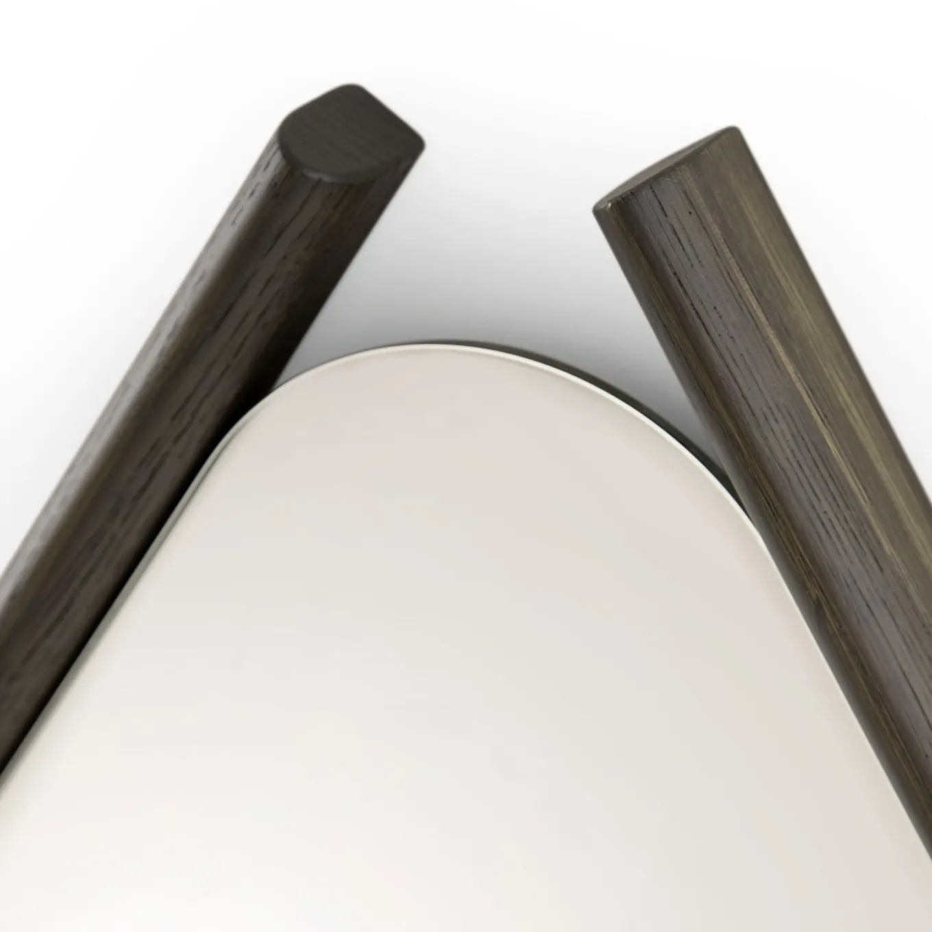 Specchio medio Wood Eye con cornice in rovere massiccio