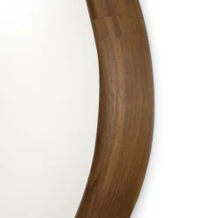 Specchio medio Wood Eye con cornice in noce massiccio