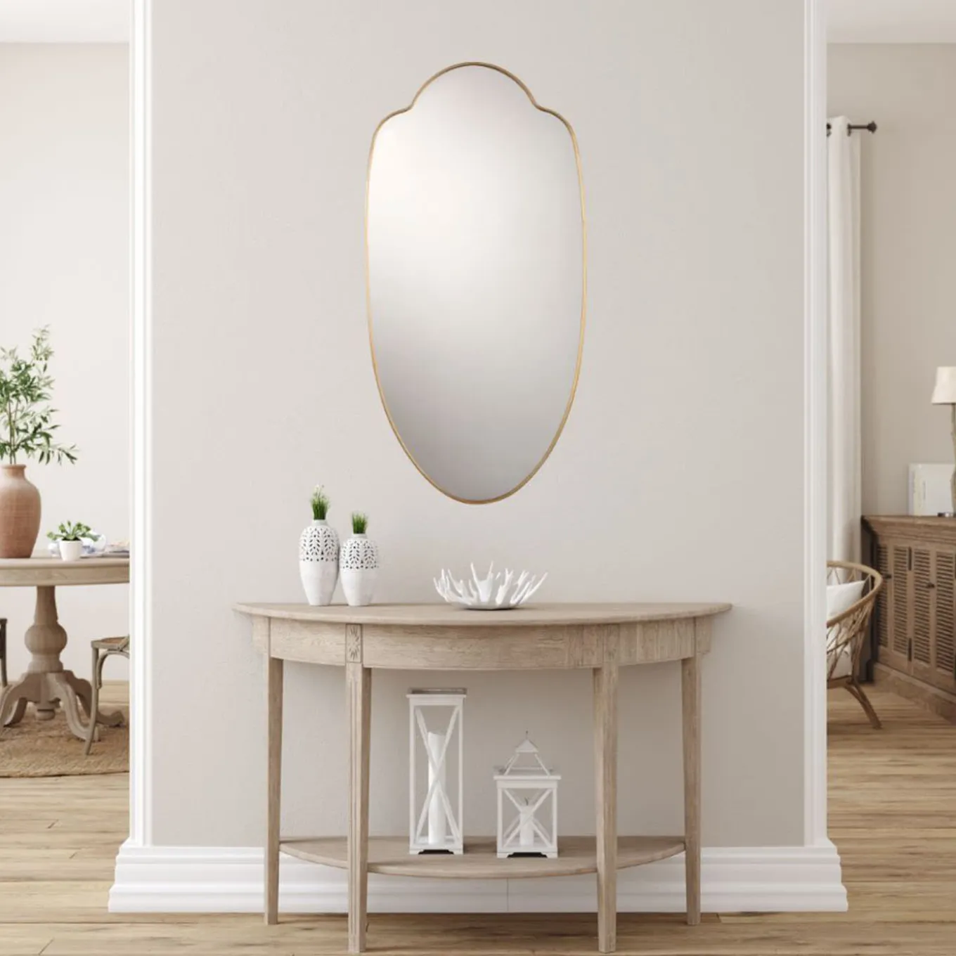 Specchio Ovale in Ottone Urban