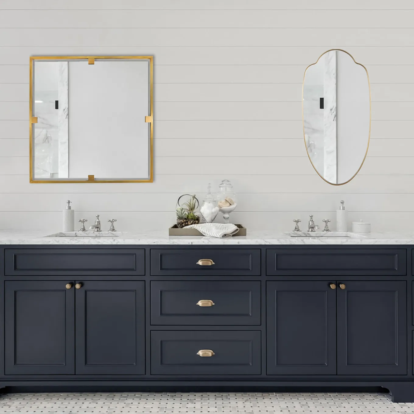 Specchio Ovale in Ottone Urban
