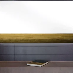 Specchio Rettangolare Orizzonte Decorato con Resina Spatolata Oro