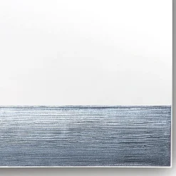 Specchio rettangolare Orizzonte decorato con resina spatolata argento