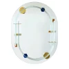 Specchio scultoreo in vetro satinato ovale Essenza