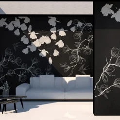 Spring White Row Carta da parati