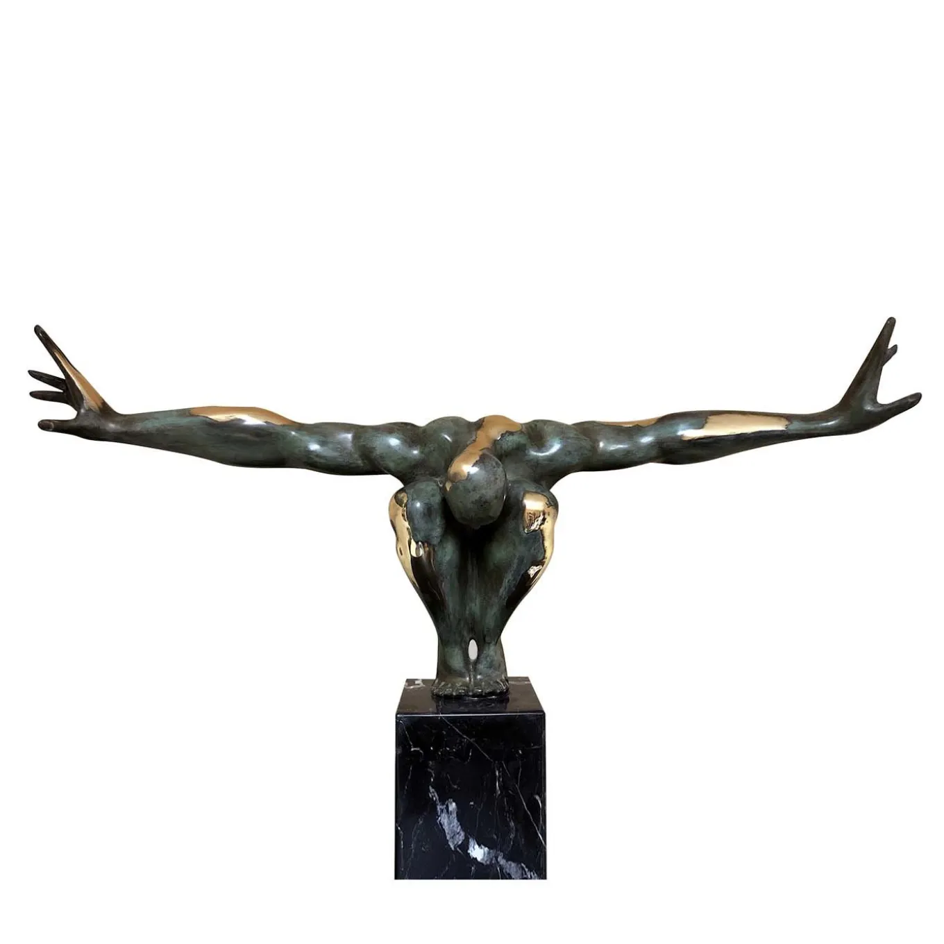 Statuetta di bronzo del sommozzatore maschio