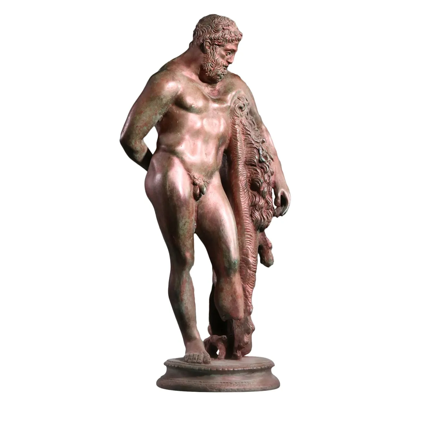 Statuetta Ercole Farnese Frammento Piccolo in bronzo