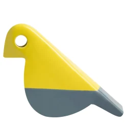 Statuetta Uccellino giallo e grigio