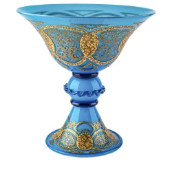 Stmat Ciotola a forma di calice blu e oro