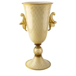 Stmat Vaso a forma di pallottola fumé e dorata