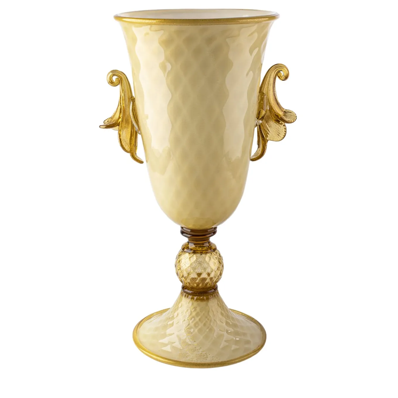 Stmat Vaso a forma di pallottola fumé e dorata