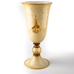 Stmat Vaso a forma di pallottola fumé e dorata