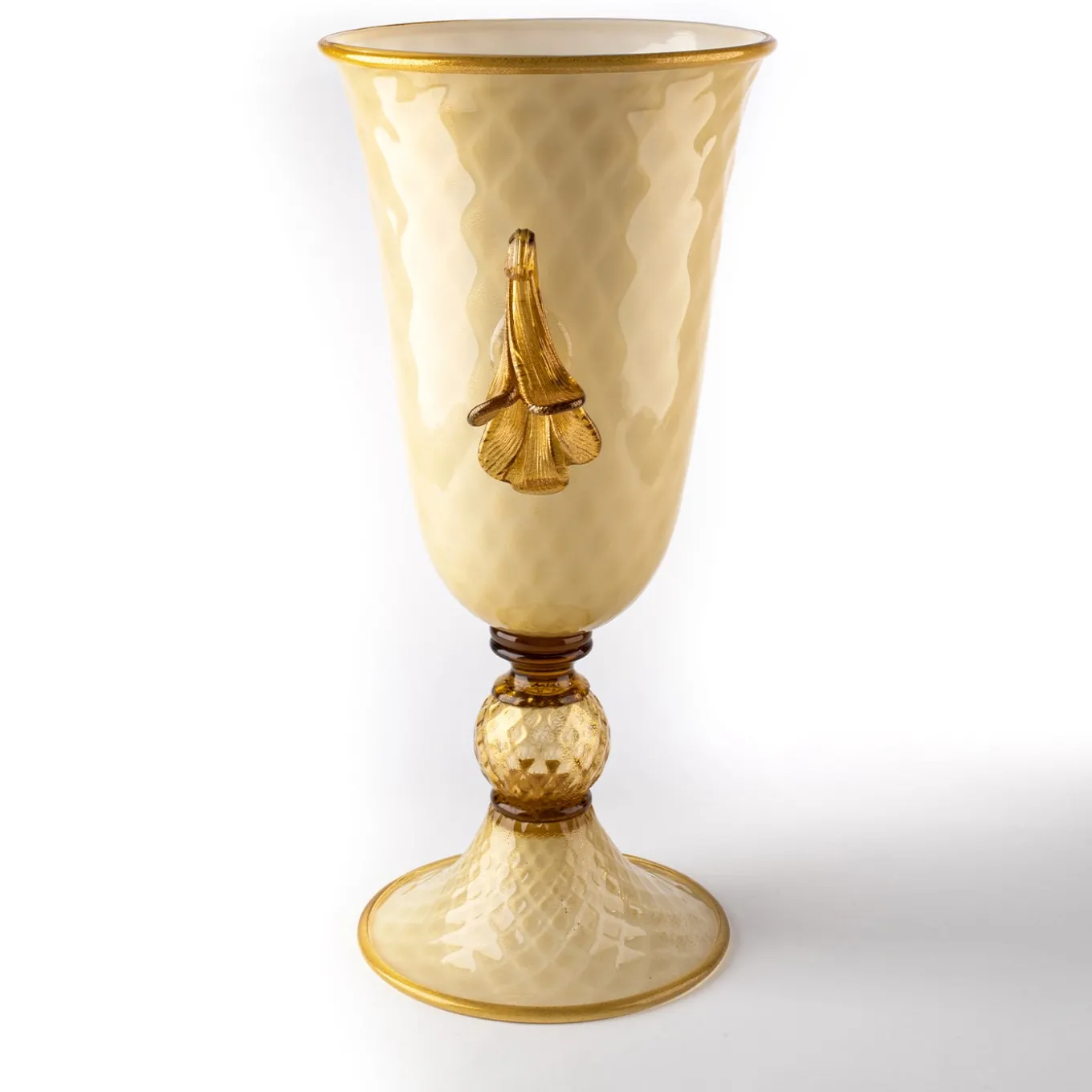 Stmat Vaso a forma di pallottola fumé e dorata