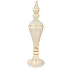 Stmat Vaso con piede in oro e bianco 24 carati con coperchio