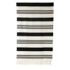 Tacke.d2 Coperta a righe bianche e nere con frange
