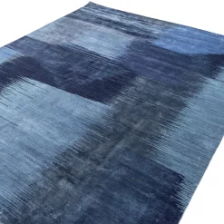 Tappeto Annodato A Mano Antique Blue & Denim Blue