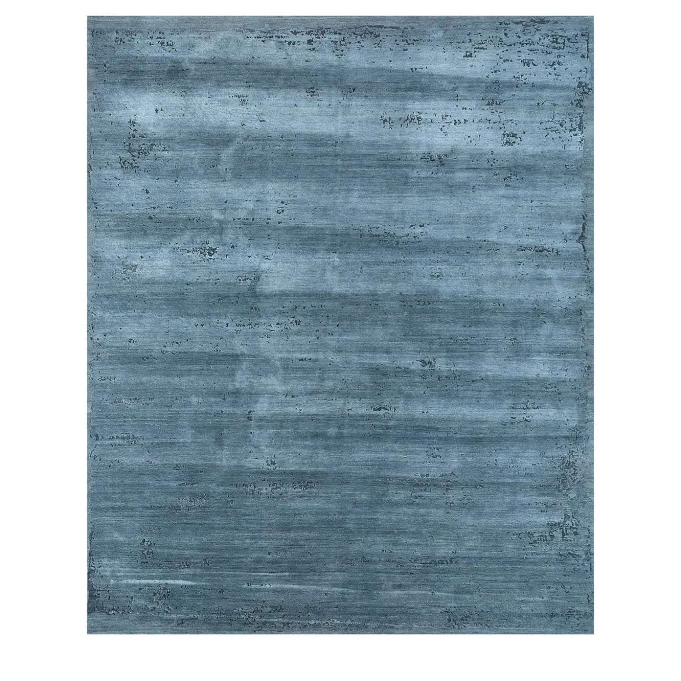 Tappeto Annodato a Mano Denim Haze Cenere e Blu Mirage