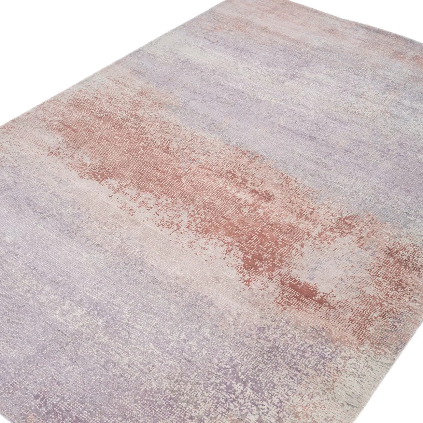 Tappeto Annodato A Mano Lavender Haze & Silver Pink