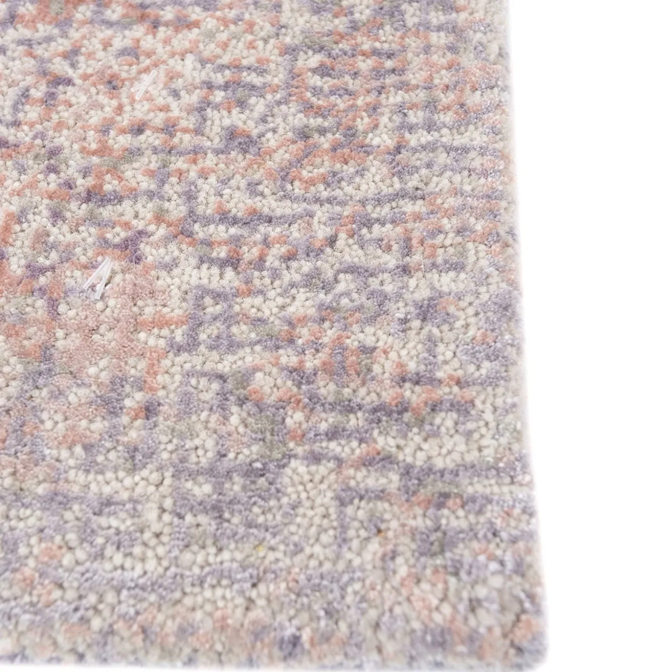 Tappeto Annodato A Mano Lavender Haze & Silver Pink