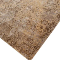 Tappeto Annodato a Mano Neutral Blooms Argento e Pesca Chiaro