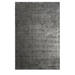 Tappeto Bamboo Shaded rettangolare in seta di bamboo Nero