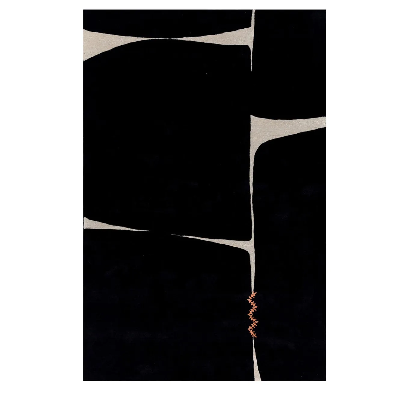 Tappeto Blocks in Ebony and White di Keith Pillow da Daaa Haus