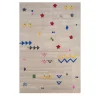 Tappeto Confetti Creamy White Inky Sea, tessuto a mano