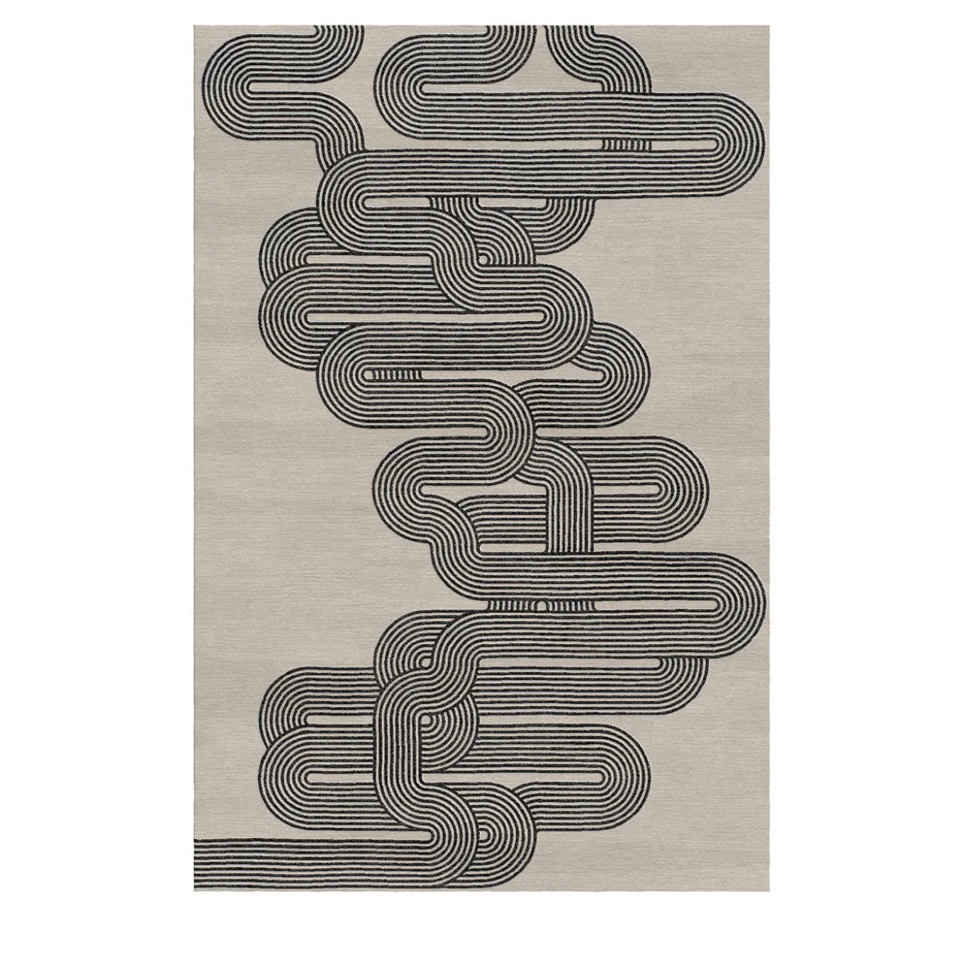 Tappeto Curve Beige di Giulio Brambilla