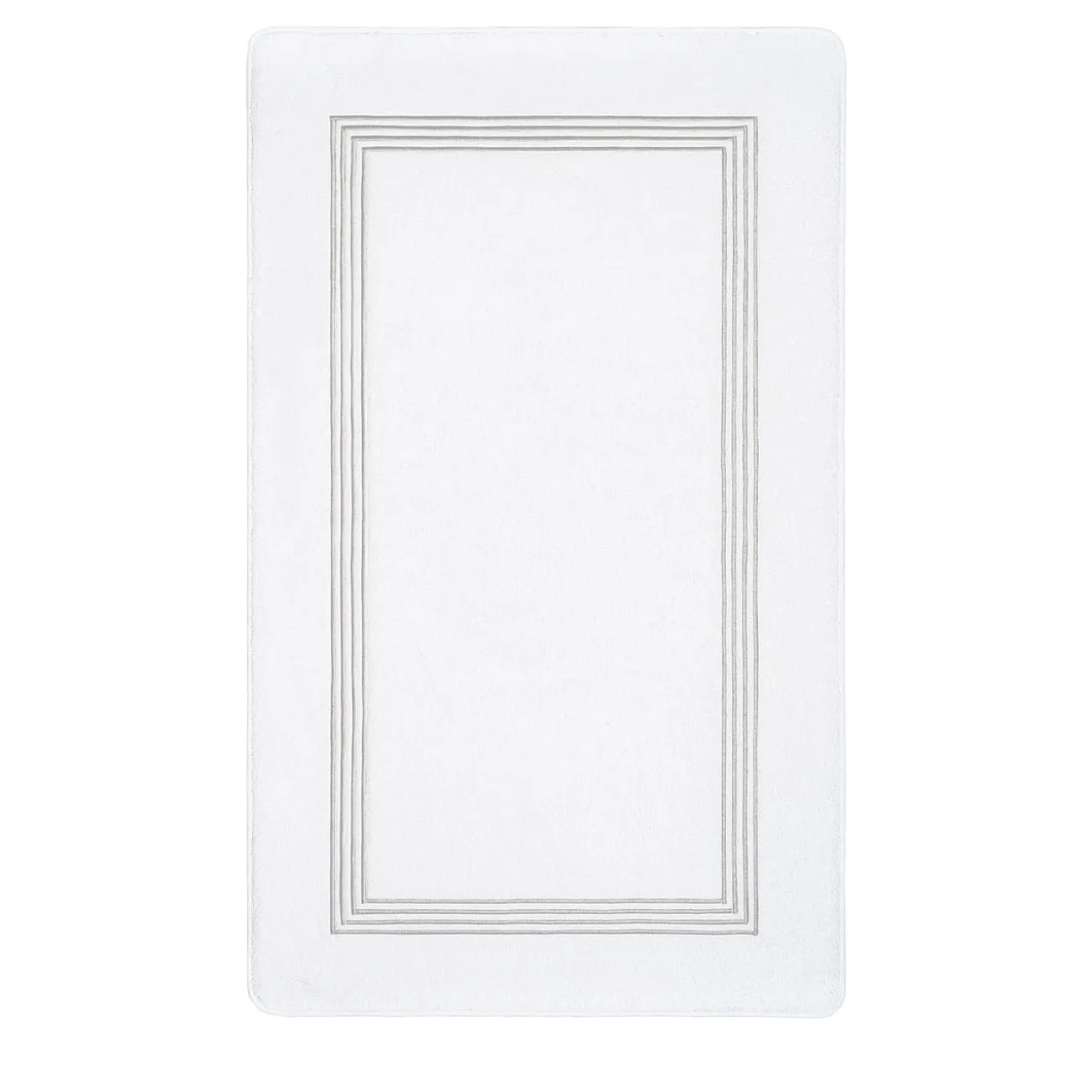 Tappeto da bagno Four Generations bianco e grigio chiaro
