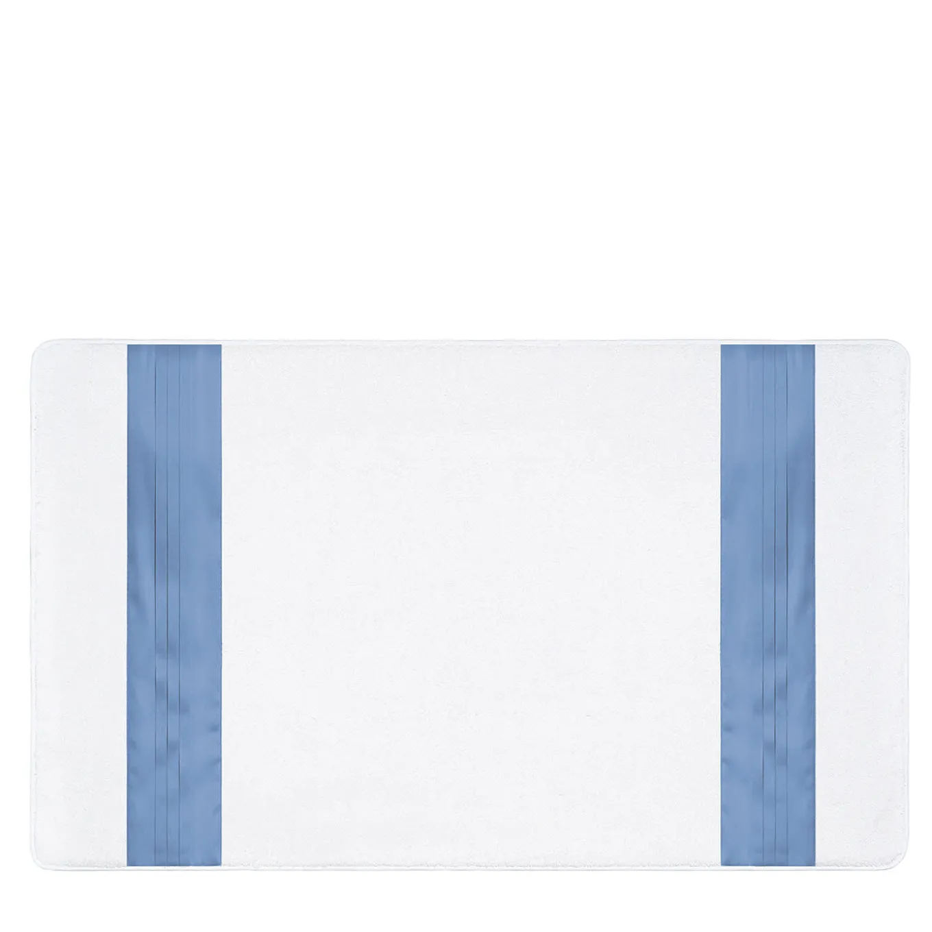 Tappeto da bagno Plissè bianco e blu country