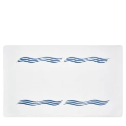 Tappeto da bagno Tuffo bianco e blu Assisi
