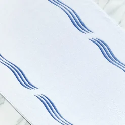 Tappeto da bagno Tuffo bianco e blu Assisi