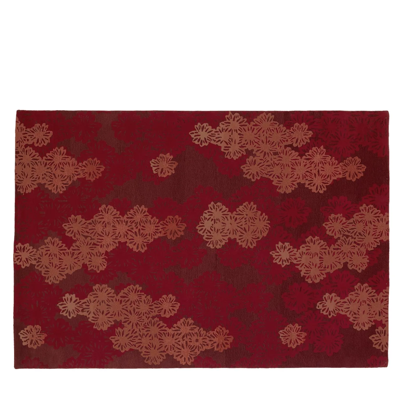 Tappeto Hanakiriko Hakone Rosso