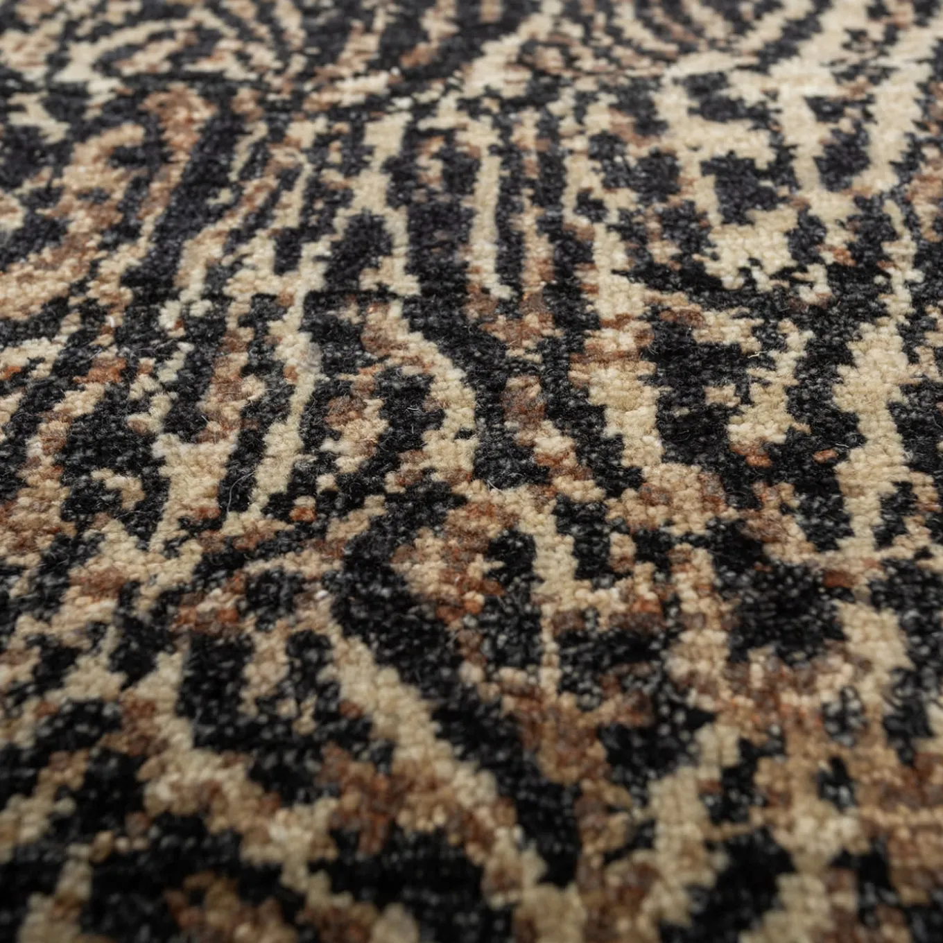 Tappeto in Lana e Cotone Annodato a Mano Ocelot di Peter d’Ascoli #1