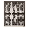 Tappeto in Lana Nero e Bianco Labirinto di Gio Ponti